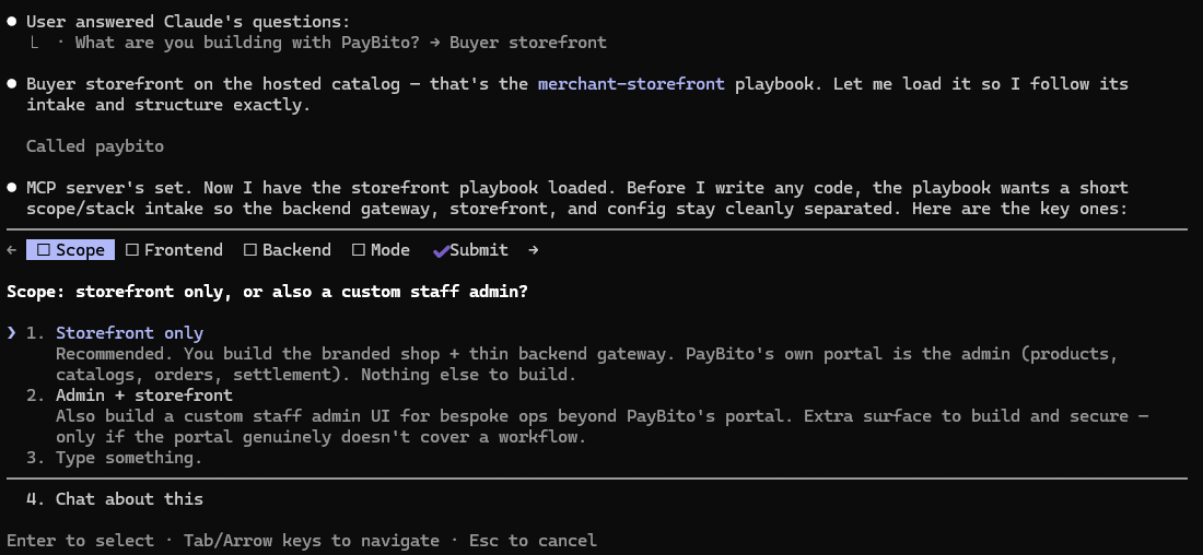Scope question: storefront only versus admin plus storefront
